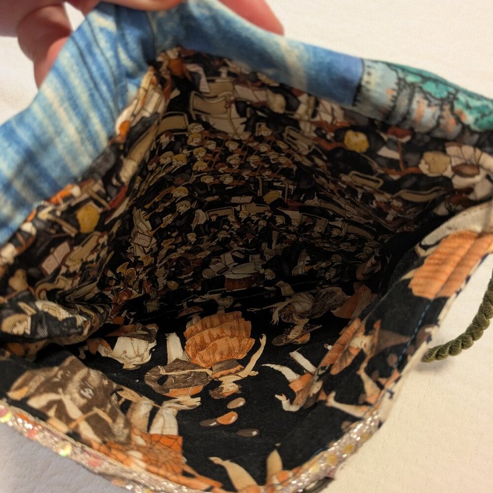 Renaissance Faire Multicolor Patchwork Purse - image 13